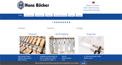 Desktop Screenshot of hans-buecker-gmbh.de